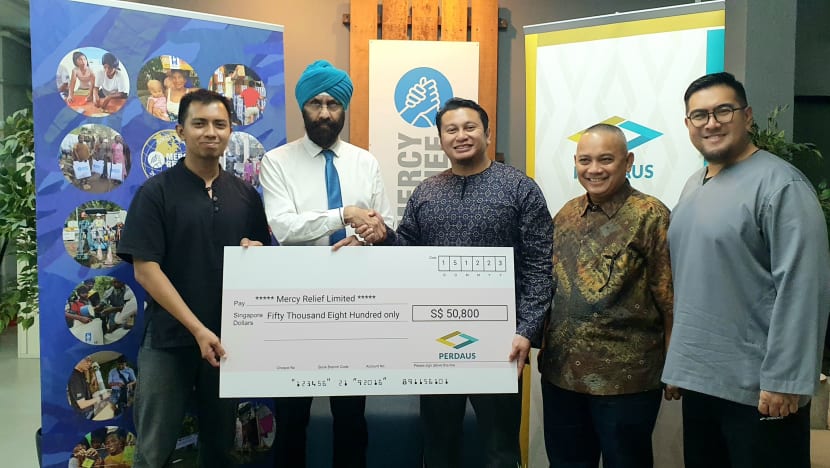 Perdaus sumbang S$50,800 kepada Mercy Relief bantu Palestin