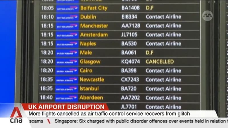 UK airport disruption: More flights cancelled as air traffic control service recovers from glitch
