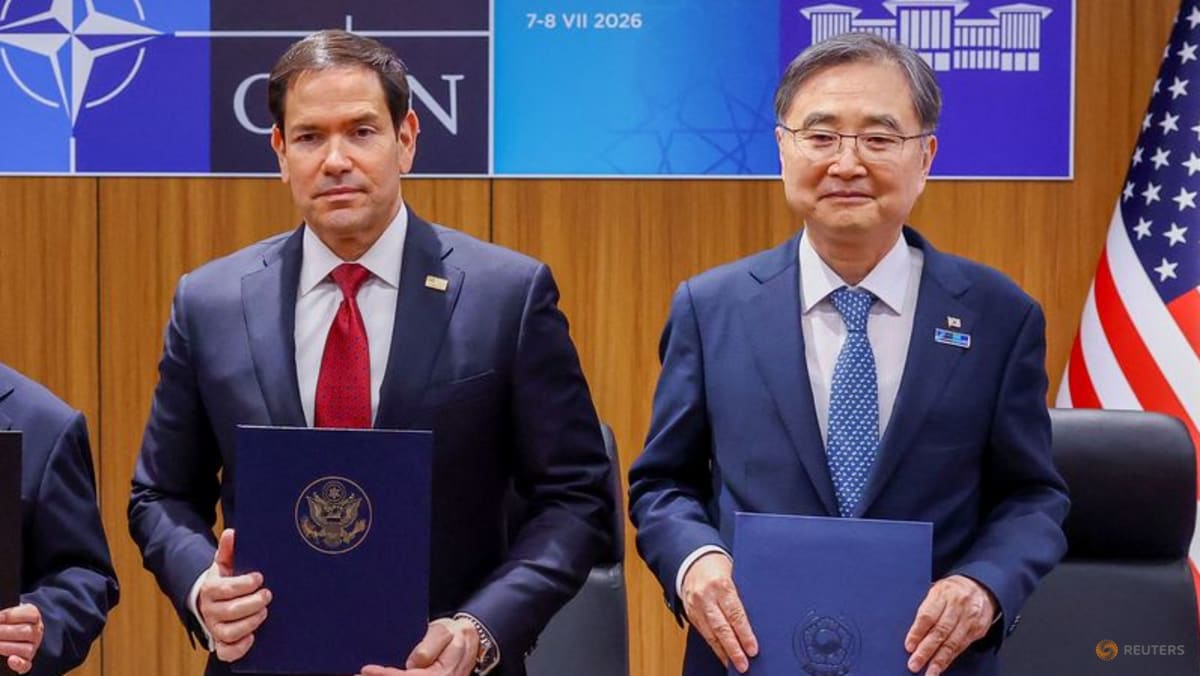 US Secretary of State Marco Rubio poses for a photo with South Korean Foreign Minister Cho Hyun during a trilateral meeting on the sidelines of the NATO leaders' summit, in Ankara, Turkey, on Jul 7, 2026. (File photo: Reuters/Yves Herman)