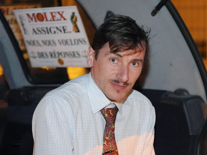 Then Midi-Pyrenees region leader Remy Daillet-Wiedemann takes part in a "Greve du Froid" outside the Molex plant in Villemur-sur-Tarn, France on Feb 2, 2009.