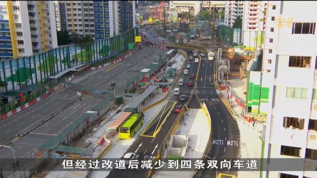 宏茂桥6道部分路段即日起改道 由六条减至四条车道