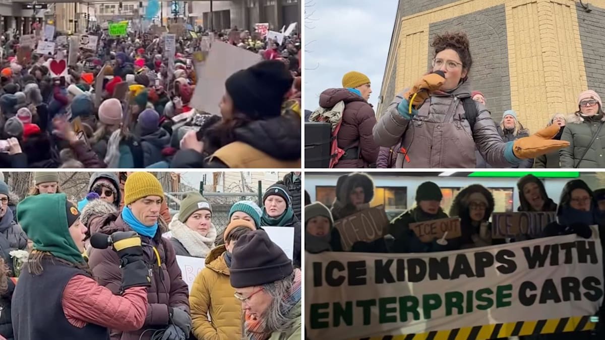 Minneapolis group holds singing protests, urges ICE agents to quit their jobs