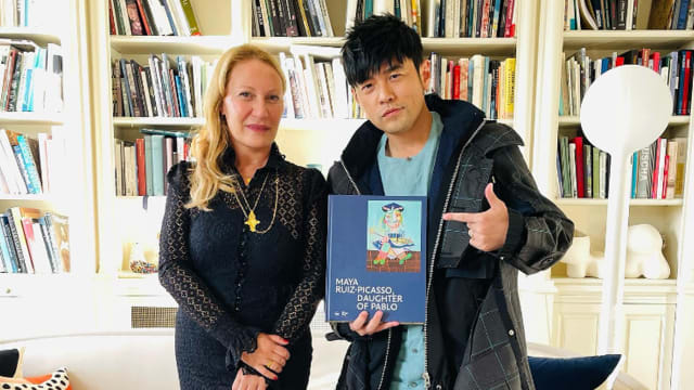 到毕卡索孙女家做客　周杰伦开心晒合影