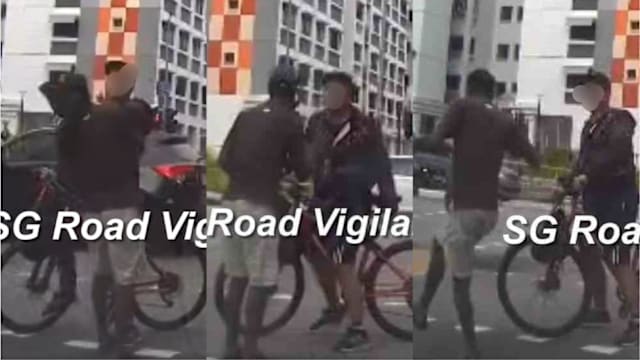 脚车骑士与行人相撞后不满 怒骂后掌掴对方
