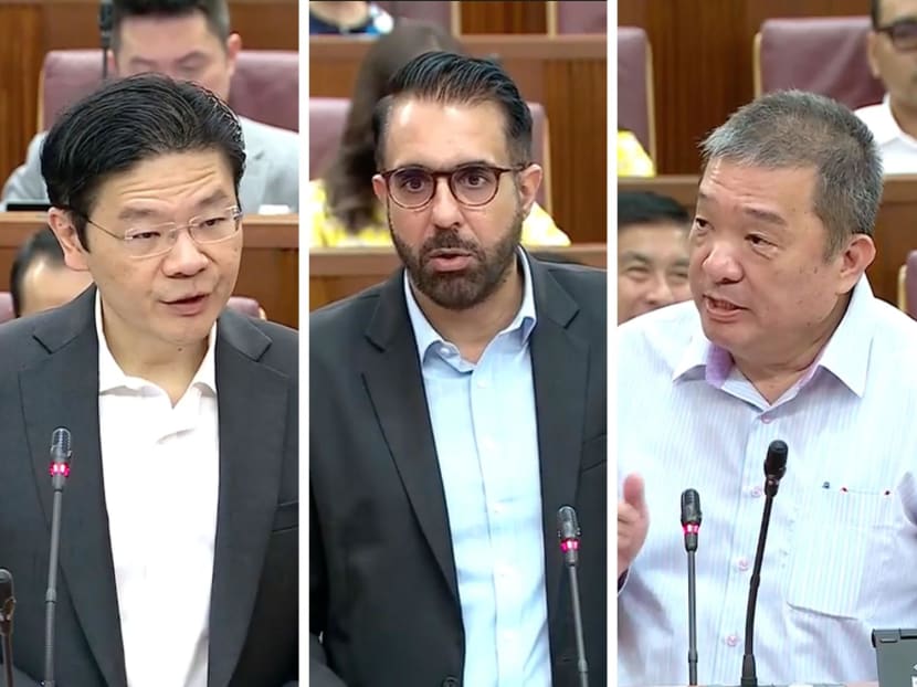 Deputy Prime Minister Lawrence Wong, Workers' Party chief Pritam Singh and PAP MP Sitoh Yih Pin debated over the use of the national reserves at the end of the debate on Budget 2024. Deputy Prime Minister Lawrence Wong, Workers' Party chief Pritam Singh and PAP MP Sitoh Yih Pin debated over the use of the national reserves at the end of the debate on Budget 2024.