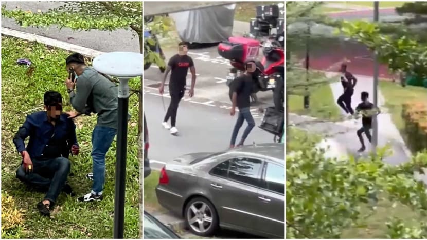 Police conduct manhunt for duo who attacked two men with weapons in Boon Lay Police conduct manhunt for duo who attacked two men with weapons in Boon Lay
