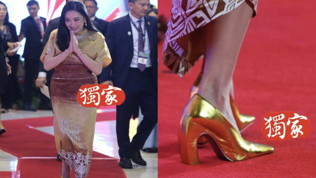 金色峇迪亮相亚细安峰会 泰国首相佩通坦被封女神