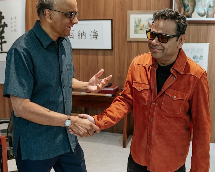 President Tharman shares he met singer-composer AR Rahman, praises him for giving Singapore talent 'valuable exposure'