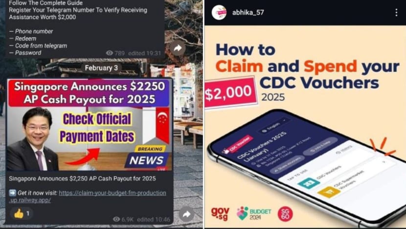 Police warn of scams involving fake websites, infographics on government payouts