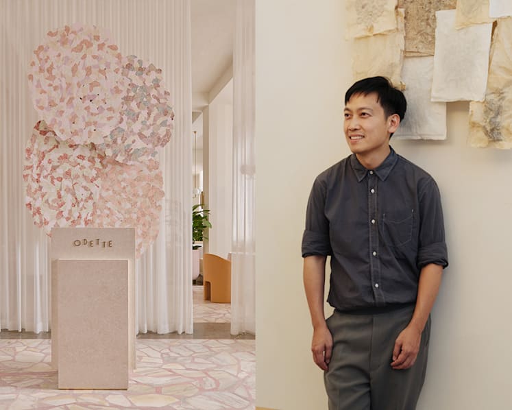 Singaporean designer Sacha Leong returns to Odette 10 years after creating its original pastel-hued interior