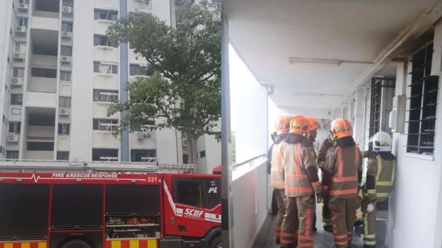 居民察觉隔壁单位失火 忙报火警所幸无人伤亡