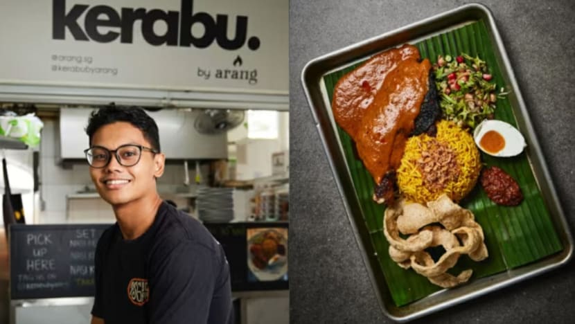 Cef Arang buka gerai, jual nasi kerabu dengan masakan panggang di pusat penjaja Yishun
