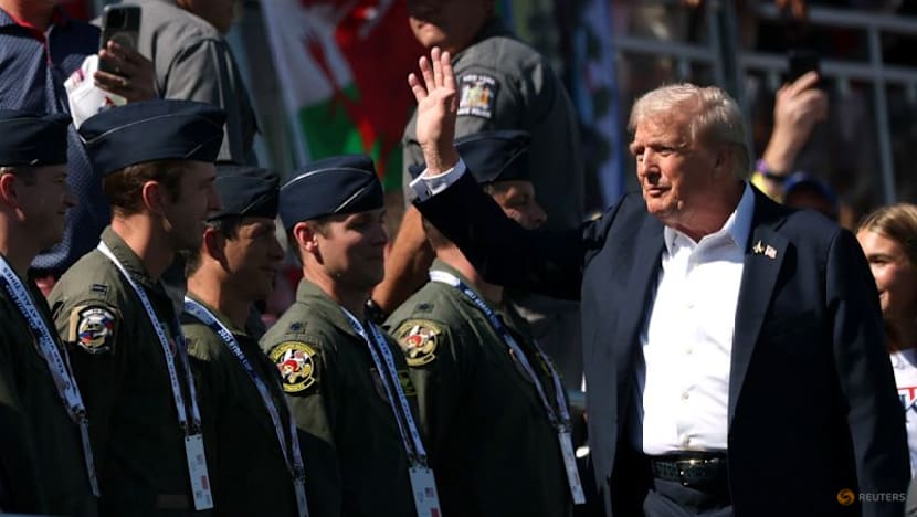 Trump arrives at Ryder Cup to cheers as home fans hope to boost US team