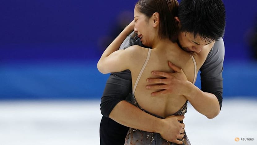 Figure Skating-Japan's Kihara says he skated through tears to claim Olympic pairs gold