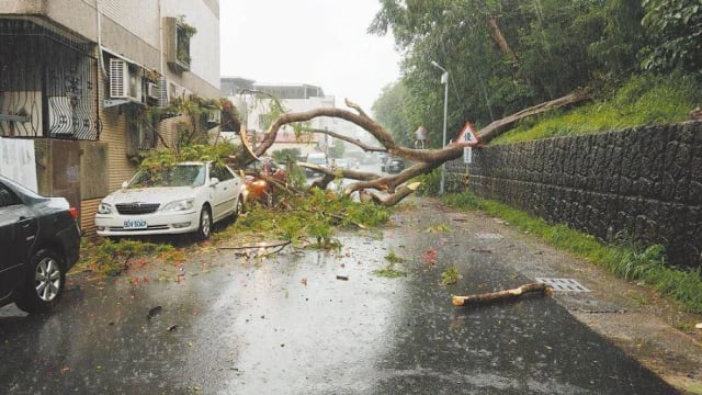 台湾南部东部刮强风下大雨 造成一死一伤 5700人被疏散