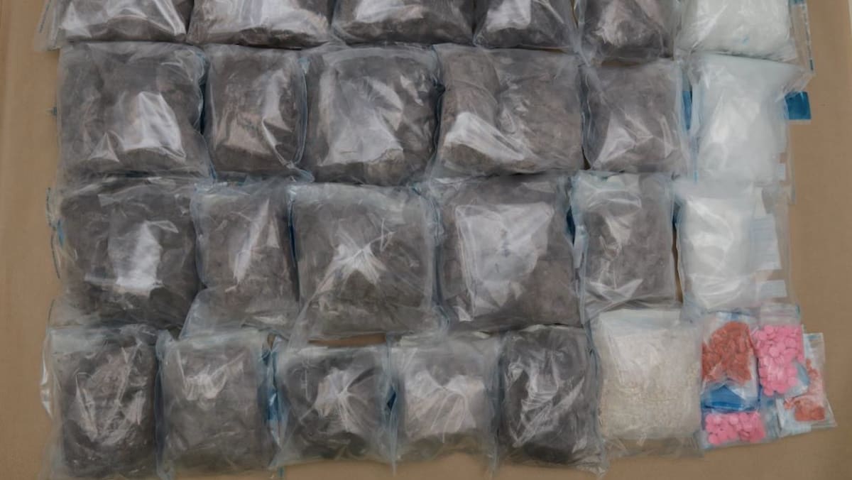 Drugs worth over S million seized in two land checkpoint smuggling cases