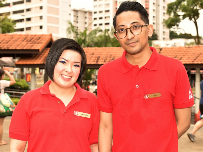 Ms Min Cheong and Mr Fadly Azad, who were introduced to the media during the Singapore Democratic Party's walkabout on Aug 4.