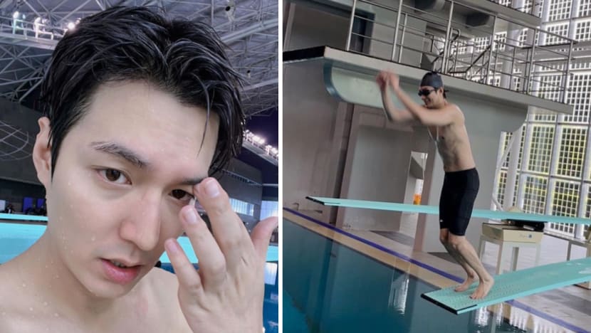 Lee Min Ho Tries Springboard Diving But Ends Up Slipping And Falling Into The Pool