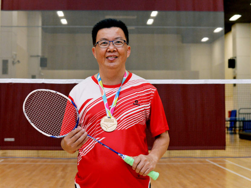 Mr Lim Seah Hor, 52, a taxi driver who took part in the World Transplant Games held in Argentina after his kidney transplant, and won three medals. Photo: Robin Choo Mr Lim Seah Hor, 52, a taxi driver who took part in the World Transplant Games held in Argentina after his kidney transplant, and won three medals. Photo: Robin Choo