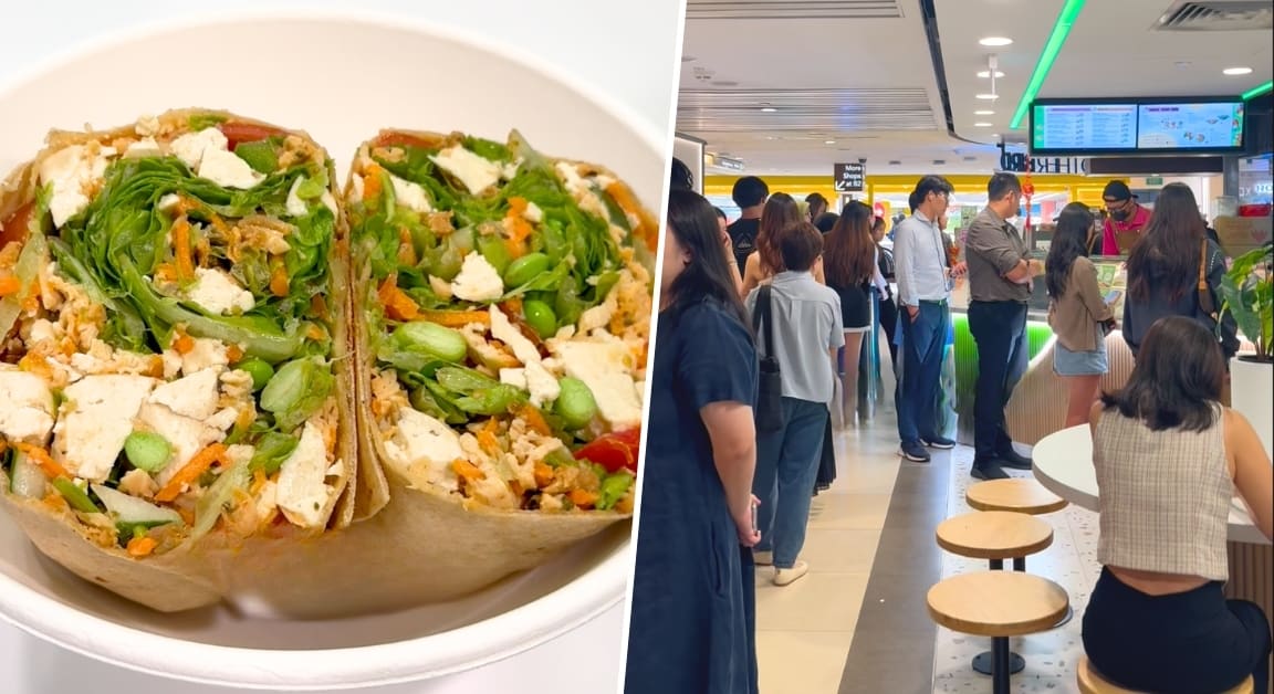 Wraps Raffles Place How An Influencer Caused Hour-Long Queues At Nondescript Salad Shop In ...