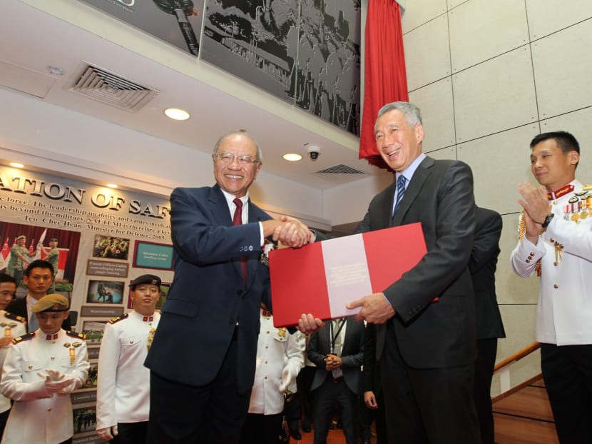 Prime Minister Lee Hsien Loong and retired Lieutenant-General Ng Jui Ping attended the OCS Commissioning Parade and SAFTI 50th Anniversary Celebration in 2016. Prime Minister Lee Hsien Loong and retired Lieutenant-General Ng Jui Ping attended the OCS Commissioning Parade and SAFTI 50th Anniversary Celebration in 2016.