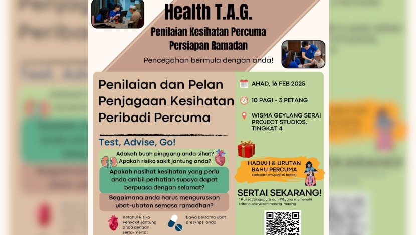 Jabatan Farmasi NUS tawar pemeriksaan kesihatan percuma di WGS jelang Ramadan