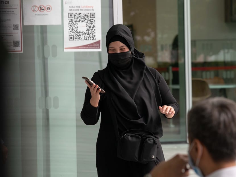 Maslinda Zainal, 47, at the State Courts on Jan 11, 2021. Maslinda Zainal, 47, at the State Courts on Jan 11, 2021.