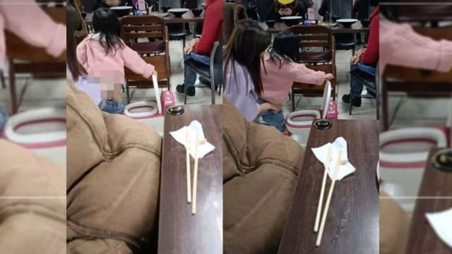 拿儿童马桶让女儿在餐厅如厕 台湾母亲惹众怒：别人不用吃饭啦？