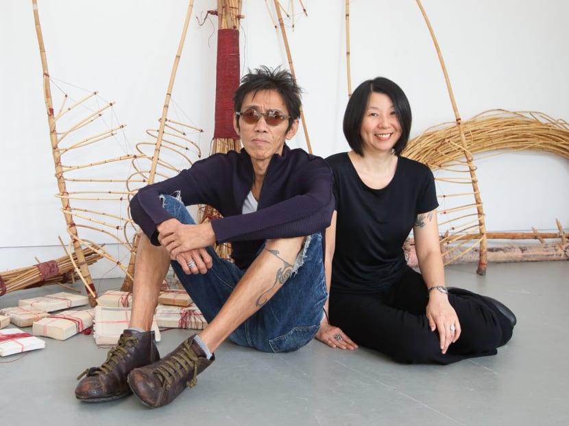 Better times: Curator June Yap (right) and artist Zai Kuning were supposed to represent SIngapore at  Venice Biennale 2017, but the team has since requested for Yap and project manager Neo Kim Seng to withdraw from the project. Photo: National Arts Council, Singapore