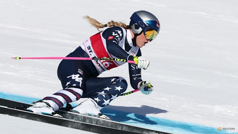 Alpine skiing-Vonn wins again at 41 to make history in St Moritz downhill