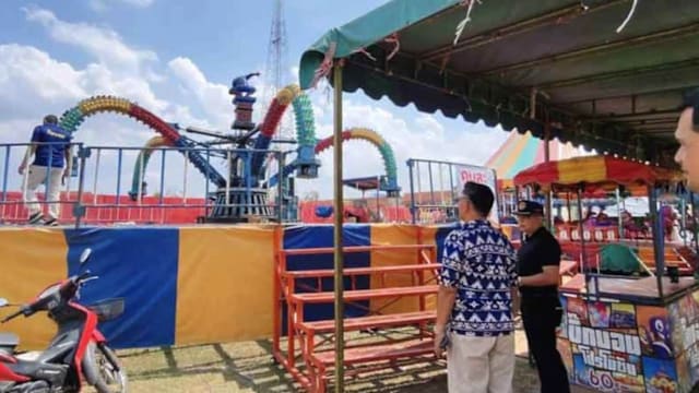 泰国游乐场章鱼机故障 两名少女受伤送医