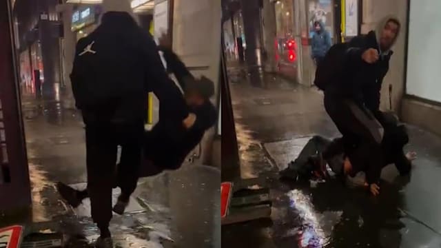 英国少女被当街非礼 巴西柔道冠军脚踹并制伏嫌犯