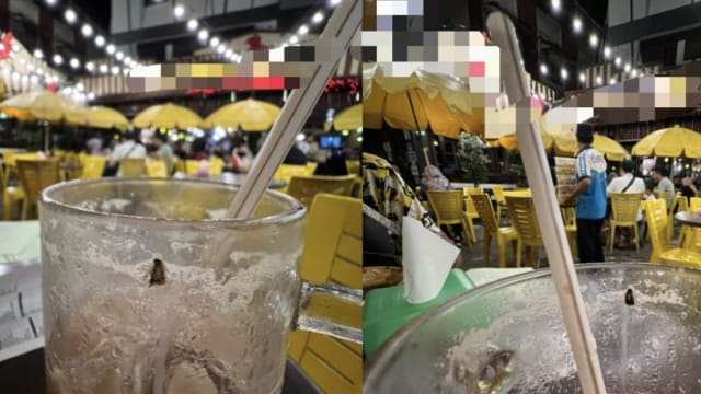 马国餐厅饮料惊现小蟑螂 网民：很多次了竟还有人光顾