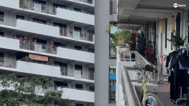 红山组屋单位卧房物品起火 无人受伤