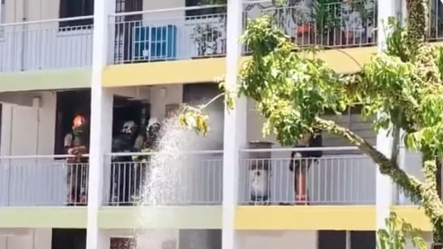惹兰峇株组屋风扇起火 一人入院