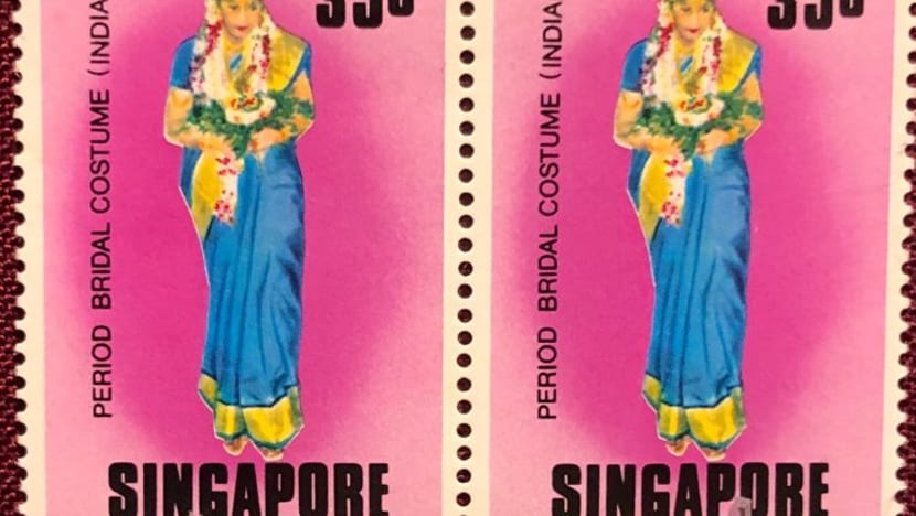 தமிழ் மணப்பெண்ணைக் குறிக்கும் சிங்கப்பூர் அஞ்சல்தலை
