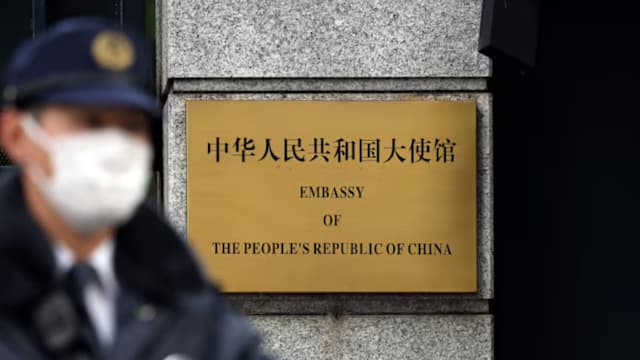 中国称日本自卫队人员闯大使馆 扬言杀害外交人员