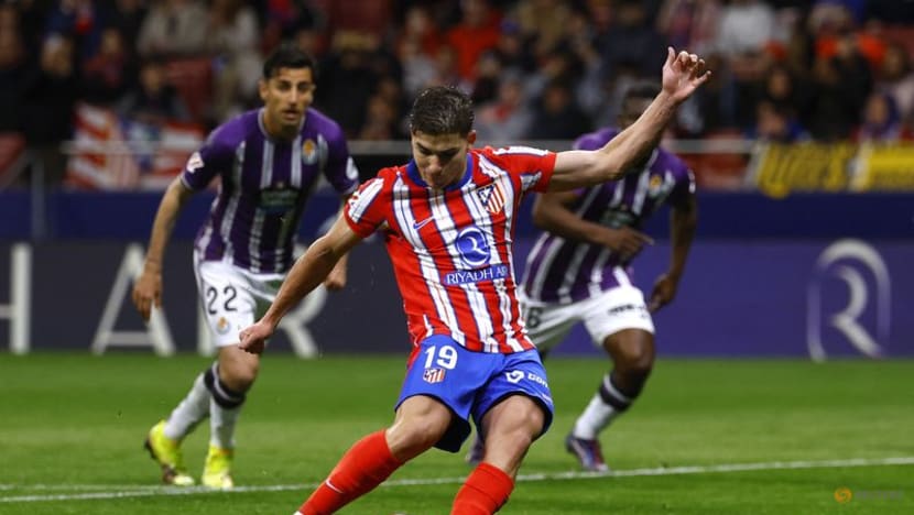Alvarez double helps Atletico to 4-2 win over bottom club Valladolid