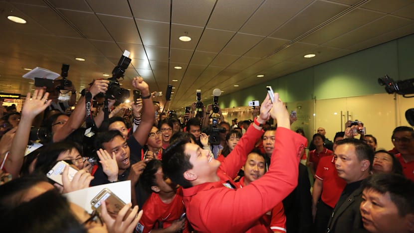 Lord of the butterfly Joseph Schooling feted like a king on return