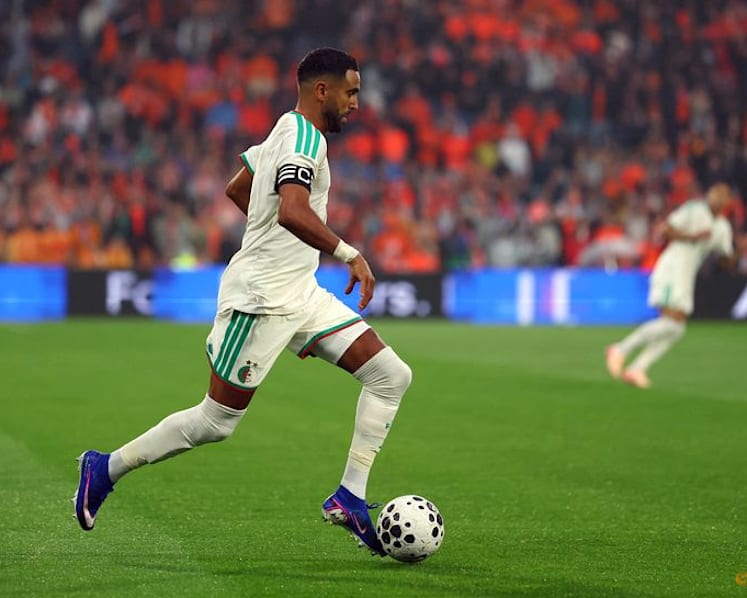 Mahrez starts as captain for Algeria, two changes for Jordan