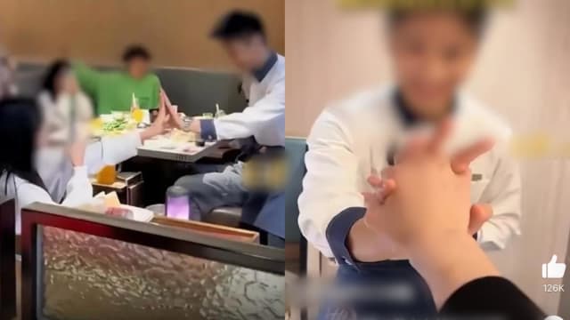 和宾客手贴手摇臀跳舞 中国海底捞服务员舞姿引议
