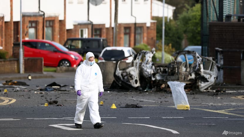 Security operation in Belfast after police station car bomb