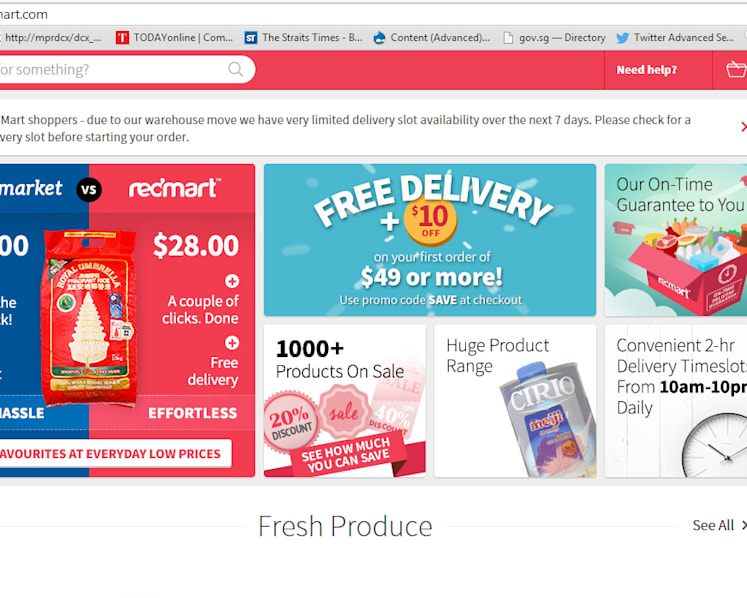 RedMart apologises for lapse in service, gives additional S$50 refund
