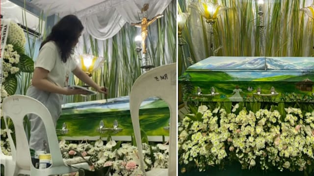 未能完成母亲心愿 菲艺术家棺木手绘阿尔卑斯山送别