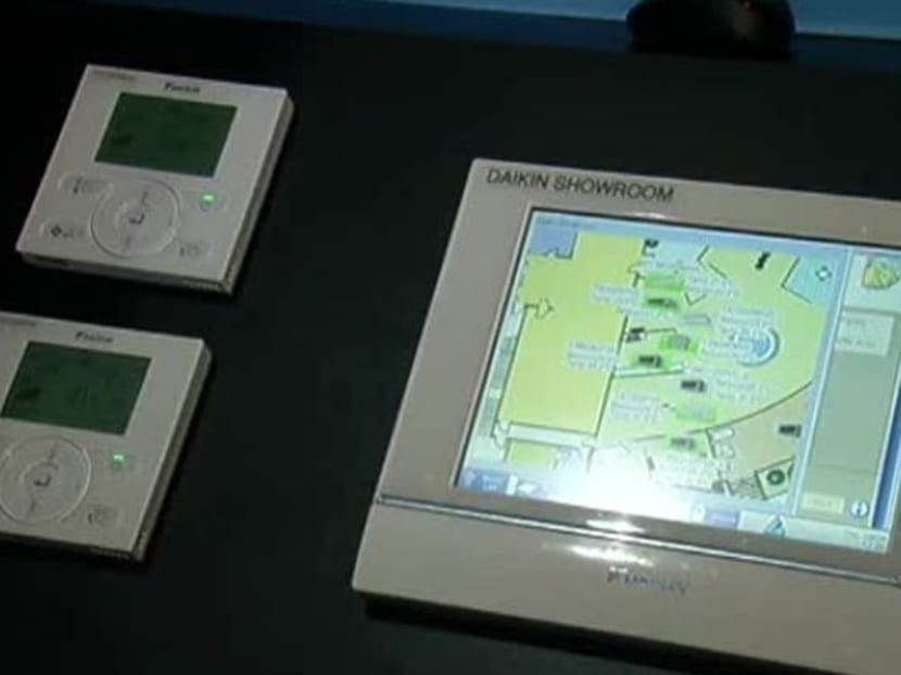 Daikin Singapore has engaged local energy startup Green Koncepts for the energy management system running in its Ang Mo Kio Showroom. Photo: Channel NewsAsia