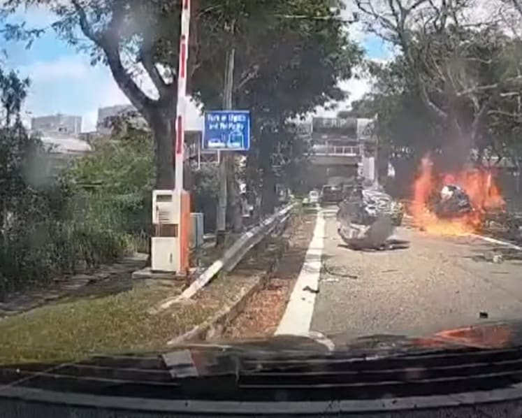 One dead in car fire after accident along Nicoll Highway