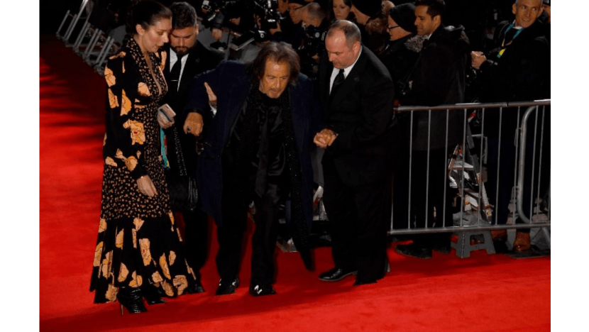 Al Pacino suffers fall on BAFTAs red carpet