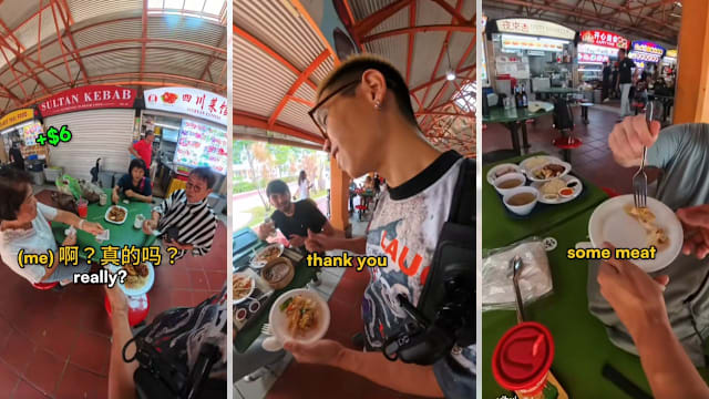 小贩中心讨要食物遇暖心长辈 男子挑战不花钱旅行惹议
