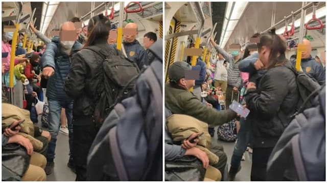 香港地铁争座风波 七旬老翁涉袭击女乘客被捕