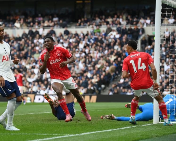 Forest win 3-0 at Spurs to leapfrog relegation rivals